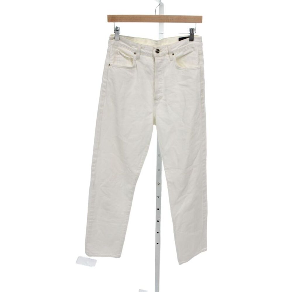 Goldsign Women White Straight Jeans 100% Cotton Button Inseam 30 Size 26